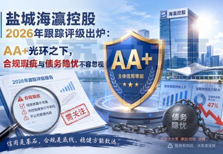 盐城海瀛控股2026年跟踪评级出炉:AA+光环之下的合规瑕疵与债务隐忧